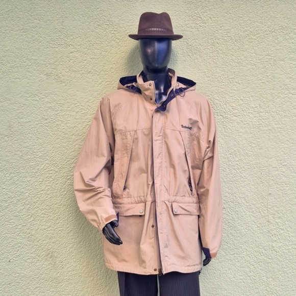 Timberland Men's Vintage WeatherGear Embroidered Logo Jacket